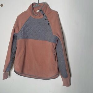 Entro Pink and Gray Quilted Sweatshirt​